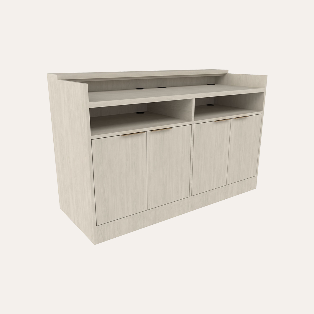 Collins Nico Reception Desk with LED Accent Light E1165-60 - back view