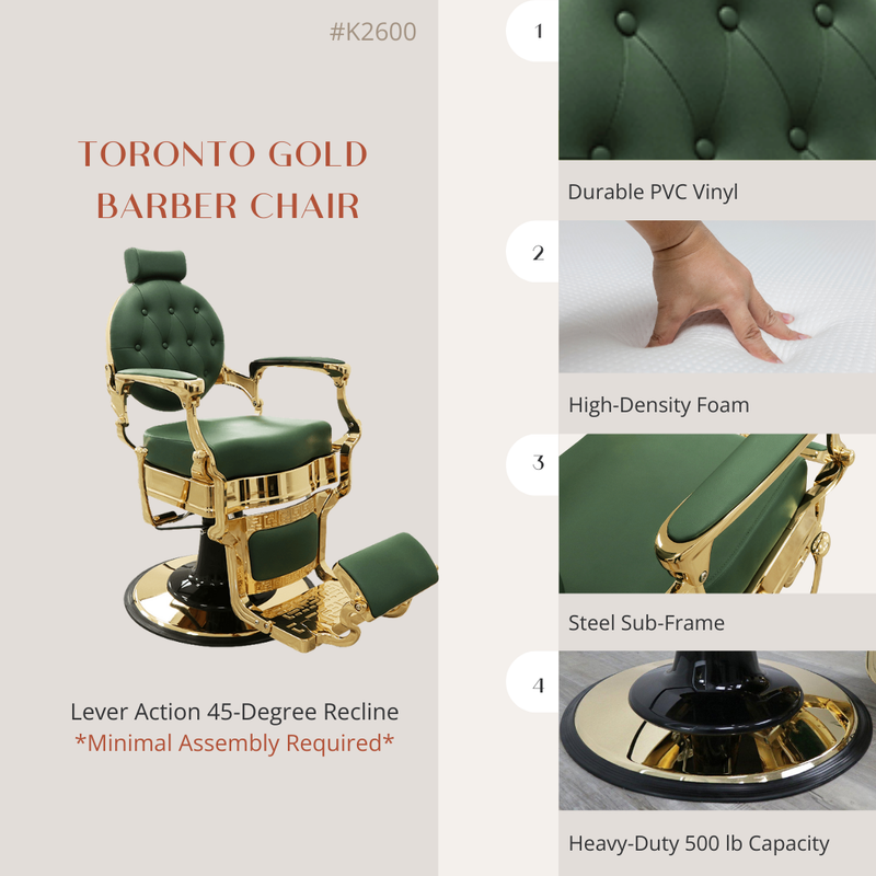 Toronto Gold Barber Chair Barber Chairs Keller