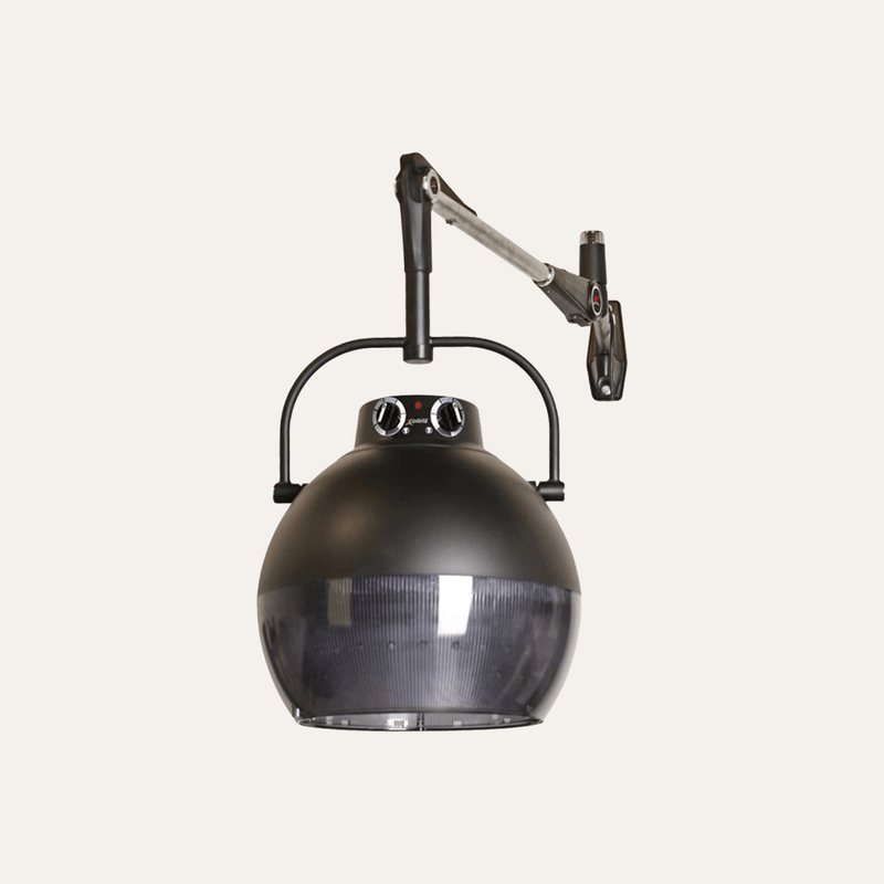 Wall mounted clearance hooded hair dryer