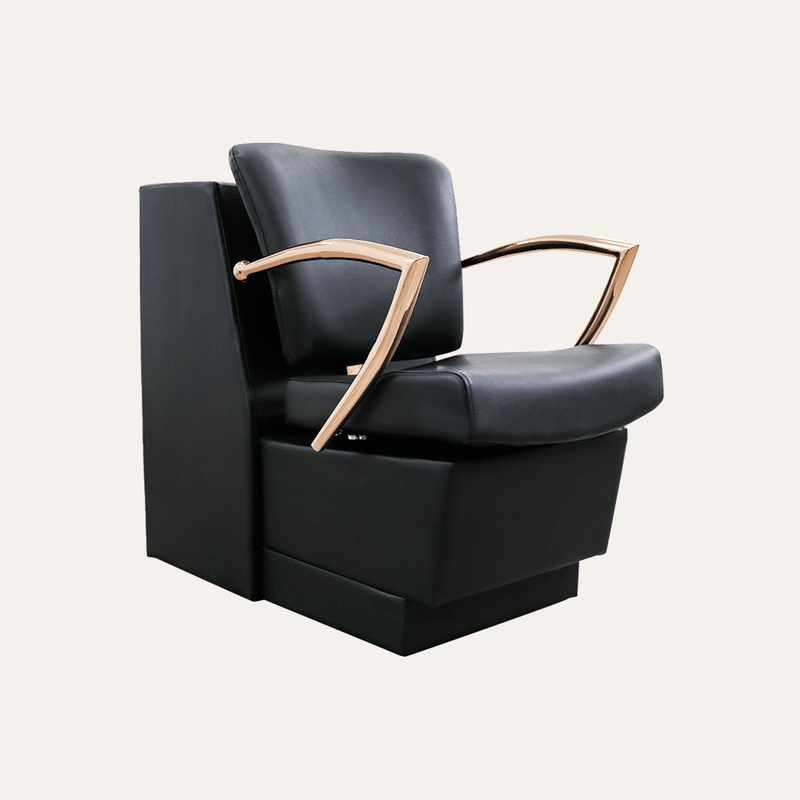 Salon hooded hair dryer with chair outlet