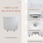 White Glam Reception Desk