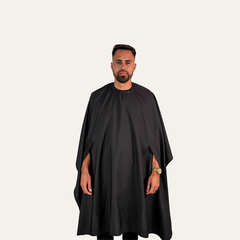 The Hands Free Barber Cape