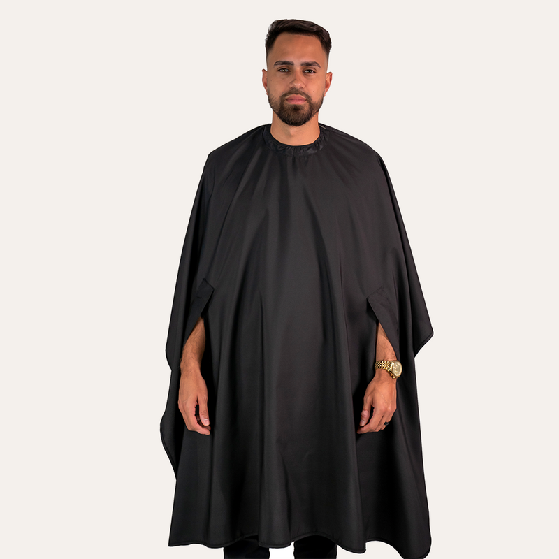 The Hands Free Barber Cape