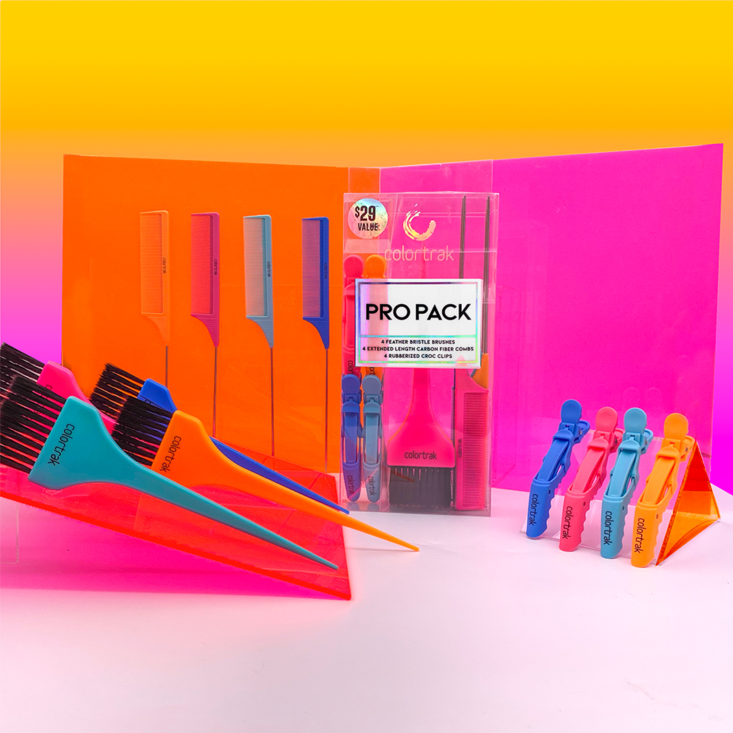 Complete Colortrak Pro Pack displayed on a bright pink and yellow background