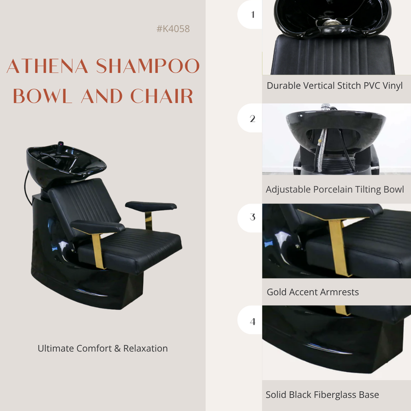 Athena Shampoo Bowl and Chair