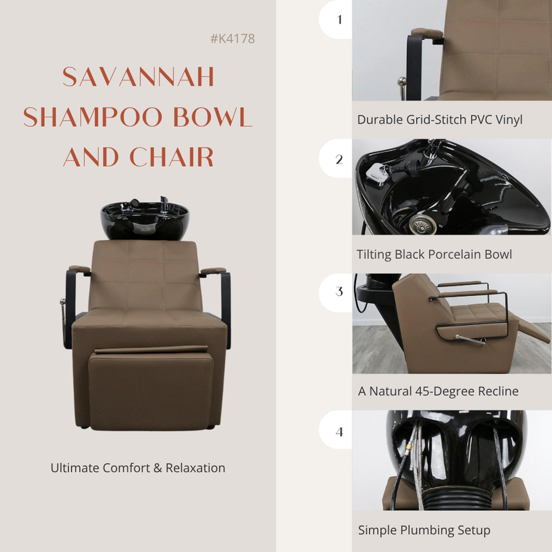 Savannah Shampoo Bowl and Chair