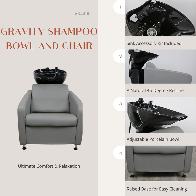 Gravity Shampoo Bowl and Chair