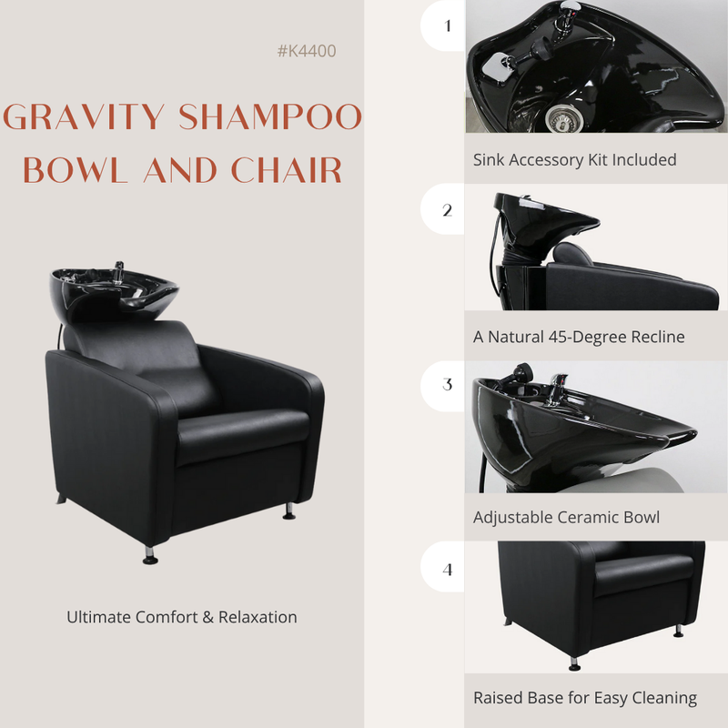 Gravity Shampoo Bowl and Chair
