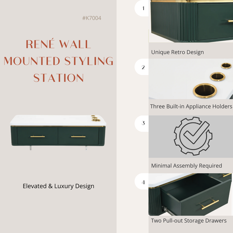 René Wall Mounted Styling Station