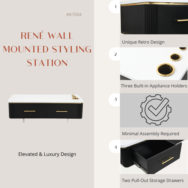René Wall Mounted Styling Station