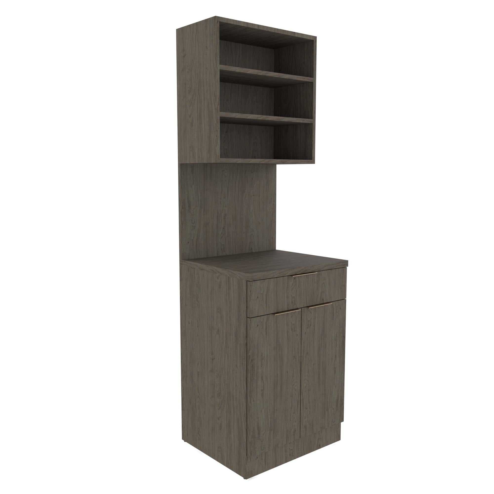 Collins 24 inch salon dispensary cabinet with open upper storage E1133-24