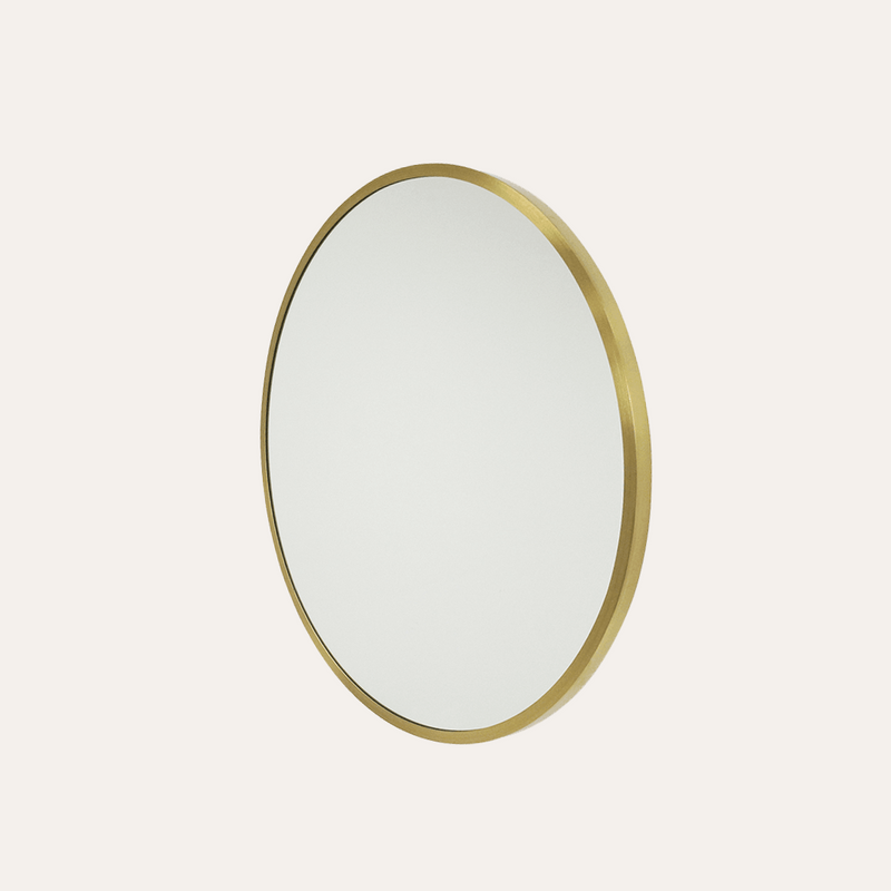 34" Metal Frame Round Mirror