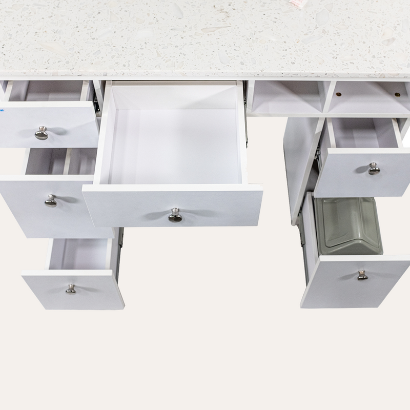 NAPA Manicure Table White/Silver
