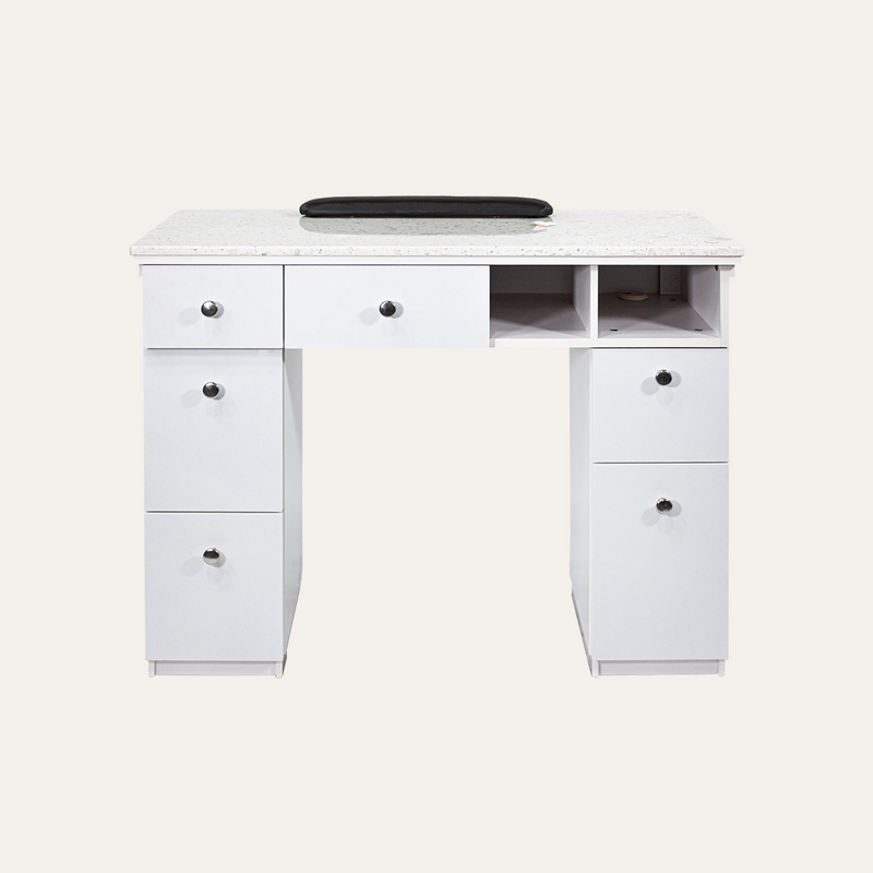 NAPA Manicure Table White/Silver