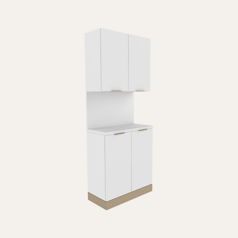 Nico Backbar Storage with Accent Toe Kick - 32