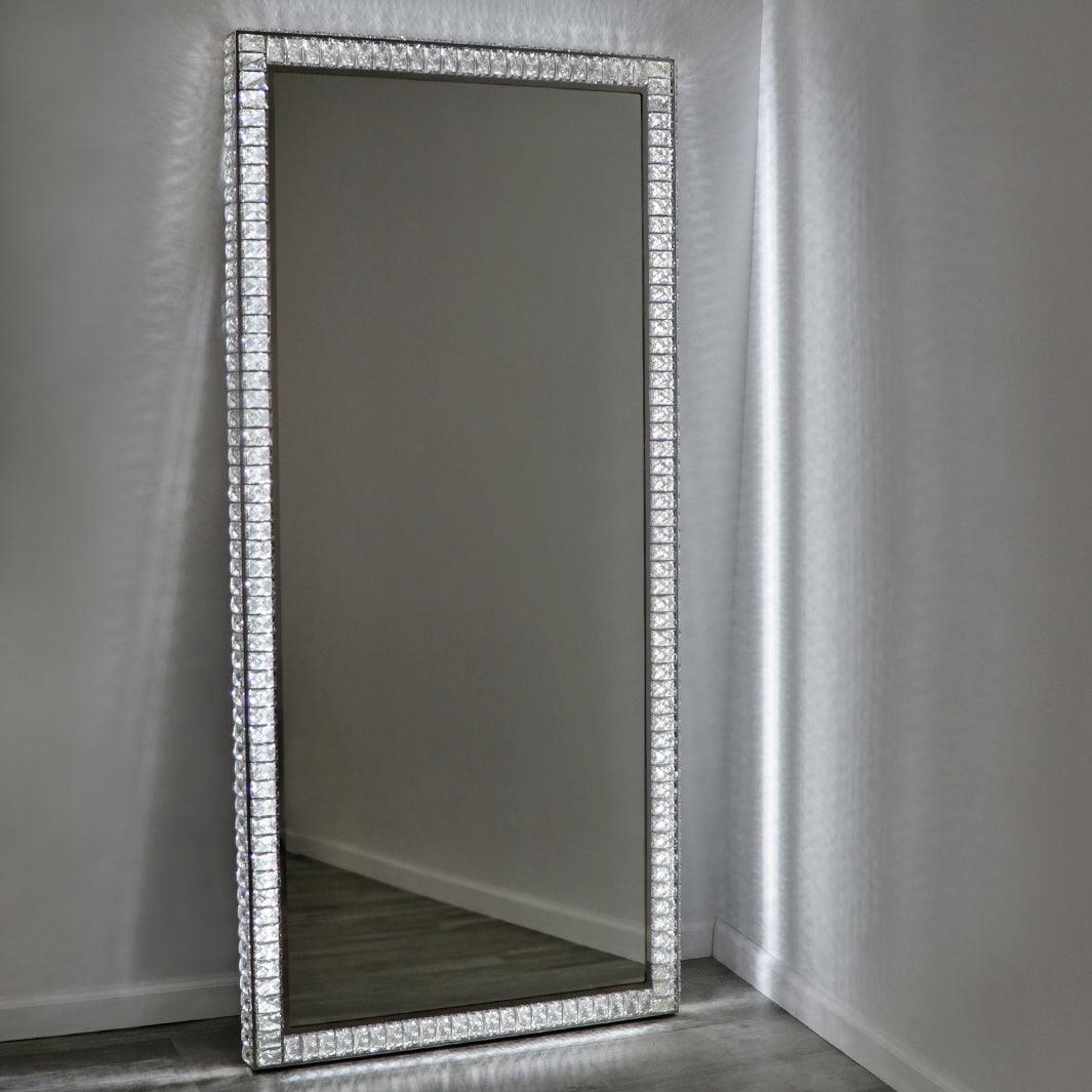 Illuminated Rhinestone Mirror
